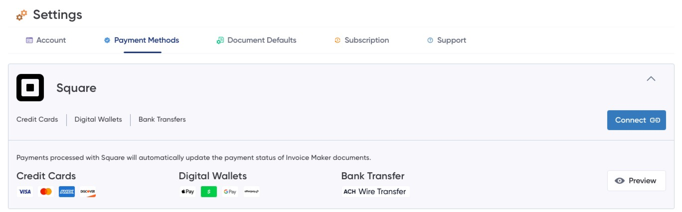 does square accept wire transfer from crypto